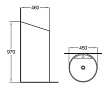 Раковина WeltWasser WW LEERBACH 4546 GL-WT напольная 45х46х97 см, белая глянцевая - превью 1