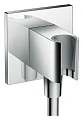 Шланговое подключение Hansgrohe Fixfit Porter Square 26486000 держатель для душа - превью 1