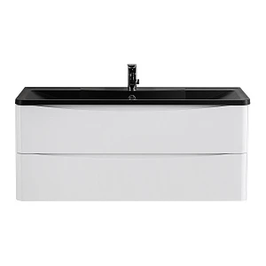 Тумба с раковиной BelBagno Acqua 120 подвесная, bianco lucido (раковина BelBagno BB1200/455-LV-ART-ALR-NERO)