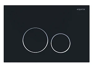 Кнопка смыва Aquatek KDI-0000020 черная матовая, ободок хром