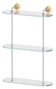 Полка 3SC Stilmar STI 117 3-х ярусная, хром, золото