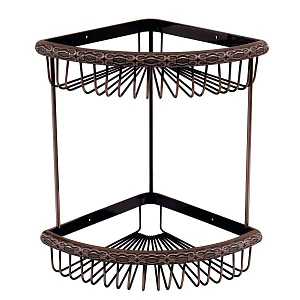 Полка Lemark Jasmine LM6682ORB 2-х ярусная, угловая, черная бронза
