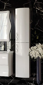 Шкаф-пенал Aima Design Amethyst 30П R white, выпуклый