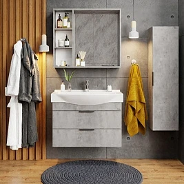 Мебель для ванной Onika Девис 80.13  бетон чикаго