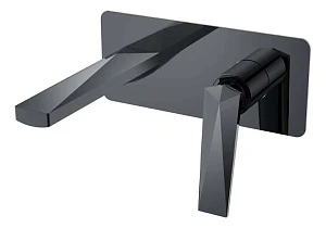 Смеситель Boheme Venturo 375-SGM для раковины, с внутренней частью, Shine Gun Metall
