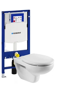 Унитаз с инсталляцией Roca Victoria Rimless 34639300Y+Geberit Duofix 111.300.00.5+сиденье ZRU8013920