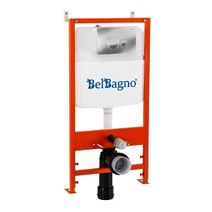 Инсталляция для унитазов BelBagno BB026/BB081CR с кнопкой смыва хром глянцевый