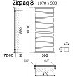 Электрический полотенцесушитель Terma Zigzag 107x50 черный матовый - превью 2