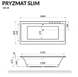 Акриловая ванна Excellent Pryzmat Slim 180x80 см - превью 1