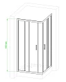 Душевой уголок Royal Bath RB 80HPD-T 80х80х185 (прозрачное) - превью 2