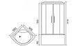 Душевая кабина Royal Bath RB 90BK3-BT-CH 90x90 (черное/прозрачное) - превью 2