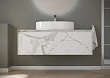 Мебель для ванной Sancos Stone 120 подвесная, statuario white (белый мрамор) - превью 1