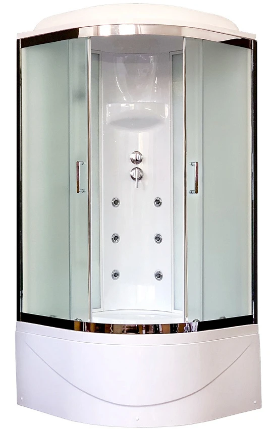 Душевая кабина Royal Bath RB 100BK3-WC-CH 100x100 (белое/матовое)