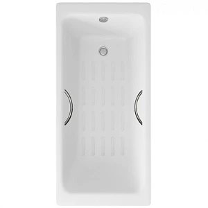 Чугунная ванна Delice Parallel Comfort DLR220505R-AS 170x70 с ручками и антискользящим покрытием, без ножек