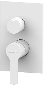 Смеситель Cezares Ovest DEV3-BIO для душа, с внутренней частью, белый