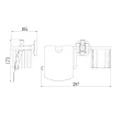 Держатель для туалетной бумаги и освежителя Savol S-R06651C, бронза - превью 1