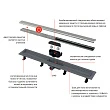 Душевой лоток AlcaPlast APZ19-750 с решеткой нержавеющая сталь / под плитку - превью 2