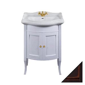 Тумба для комплекта La Beaute Classic Lorette 65 темное дерево глянец, фурнитура золото