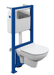 Комплект Cersanit City CO DPL EO Slim + Link Pro + Estetica пластик хром глянцевый