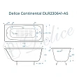 Чугунная ванна Delice Continental DLR230641-AS 130х70 без ножек с антискользящим покрытием - превью 1