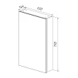 Зеркало-шкаф Lemark Universal 50х80 см левый, белый глянец - превью 1