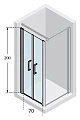 Душевая дверь в нишу Novellini Giada 2B GIADN2B84-44K 84-90 см - превью 1