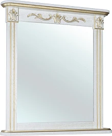 Зеркало Bellezza Виктория 100 белая патина золото