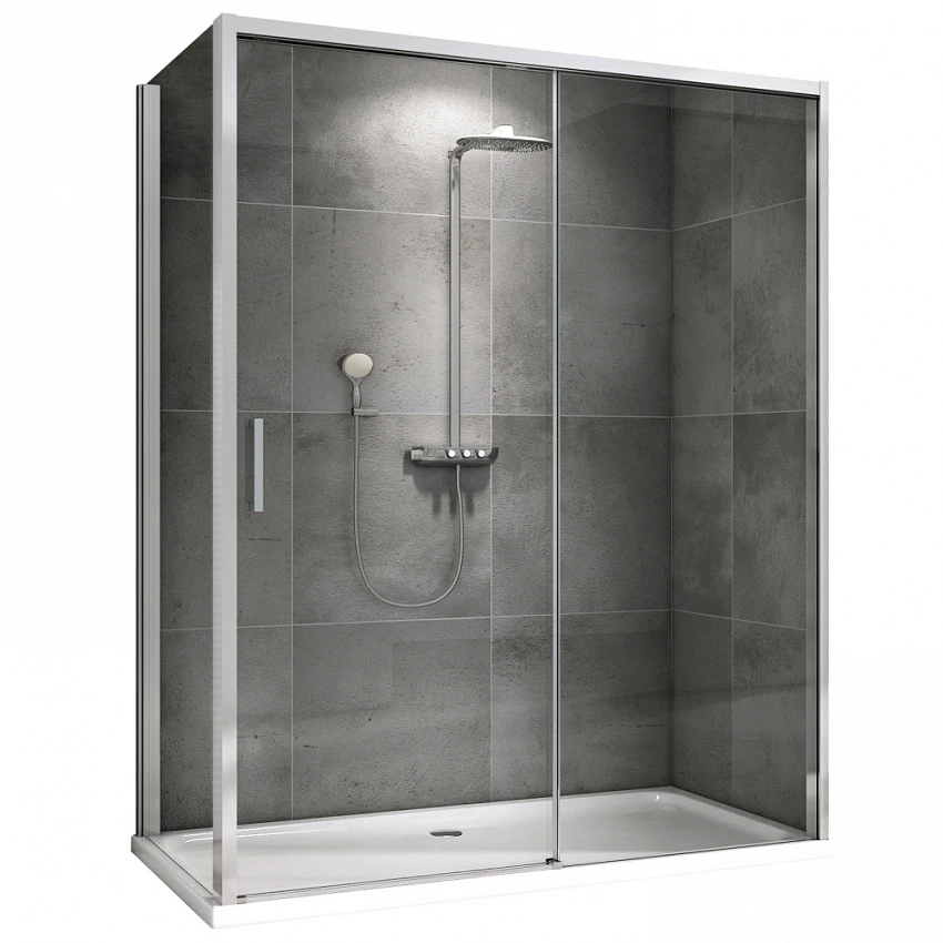 Душевой уголок Abber Komfort 170х90 AG93170-S92 стекло прозрачное, профиль хром