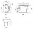 Чаша для унитаза приставного BelBagno Boheme BB115CB горизонтальный выпуск - превью 1