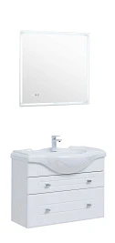 Мебель для ванной Aquanet Рондо 85 белый глянец