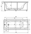 Акриловая ванна Aquatek Альфа 170x70 см - превью 1