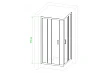 Душевой уголок Royal Bath RB HPD-C-BL 100х100х185 стекло матовое, профиль черный - превью 2