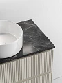 Столешница Sancos TT80A1X 80х46 с отверстием под смеситель, black sky - превью 2