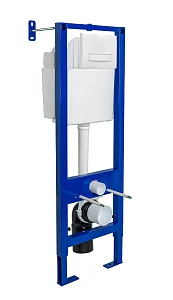 Инсталляция для унитазов Berges Wasserhaus Atom Line 410 с кнопкой смыва белая 040339