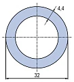 Труба полипропиленовая Ekoplastik PN16 32x4,4 (штанга: 4 м) - превью 1