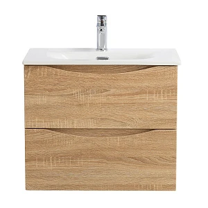 Тумба с раковиной BelBagno Marino-Cer-Mini 70 подвесная, 2 ящика, Rovere Bianco