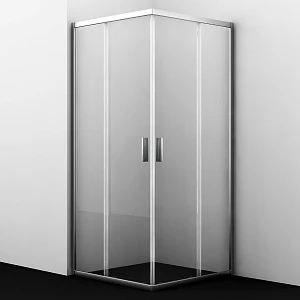 Душевой уголок WasserKRAFT Lippe 45S02 80x80х185 профиль хром, стекло прозрачное