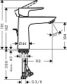 Смеситель Hansgrohe Talis E 71710140 для раковины с донным клапаном, шлифованная бронза - превью 1