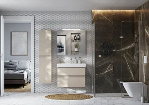 Мебель для ванной Roca Oleta 80 подвесная, 2 ящика, капучино матовый