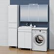 Мебель для ванной СанТа Марс 59 L напольная с дверками белая над стиральной машиной