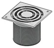 Решетка TECE TECEdrainpoint S 366 00 10 с монтажным элементом и фиксаторами - превью 1
