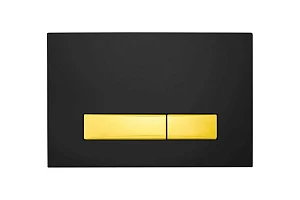 Кнопка смыва Point Меркурий PN44831BG черная/золото