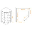 Душевой уголок RGW Passage PA-86 100x100x195 профиль хром, стекло прозрачное - превью 2
