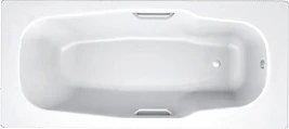 Стальная ванна BLB Atlantica B70J handles c шумоизоляцией 170x80 см, с отверстиями для ручек