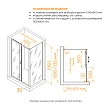 Душевой уголок RGW Passage PA-74 110х80 профиль хром, стекло прозрачное - превью 1