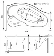 Акриловая ванна Aquanet Palma 170x90 R с каркасом - превью 2