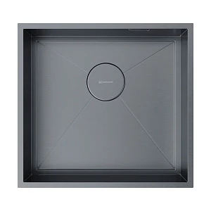 Мойка кухонная Omoikiri Kasen 48-26-INT 4997058 48х45 см вороненая сталь