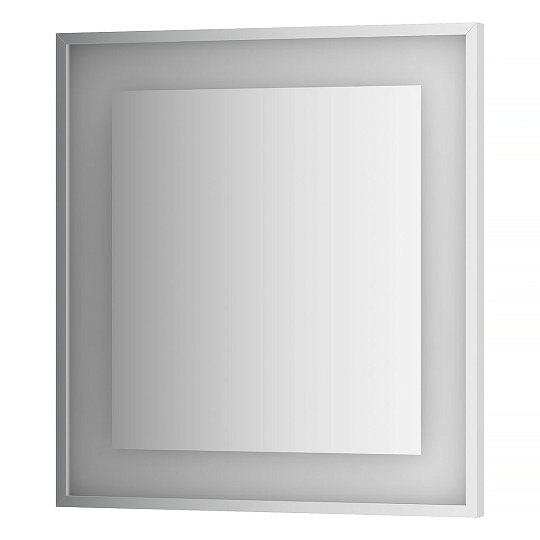 Зеркало EVOFORM LEDSIDE BY 2202 в багетной раме со светильником 70x75 см серое