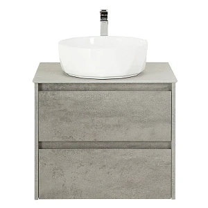 Тумба со столешницей Belbagno Kraft 70 подвесная, 2 ящика, Cemento Grigio