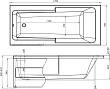 Акриловая ванна Aquanet Taurus 170x75 см - превью 1
